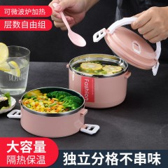 加高不銹鋼飯盒顯示成人上班族大容量多層便當保溫桶分格單層四層