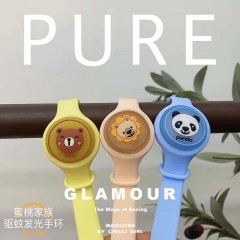 抖音卡通兒童發(fā)光驅(qū)蚊手環(huán)閃光手表防蚊植物精油防蚊男女學生情侶【1個/2個裝】