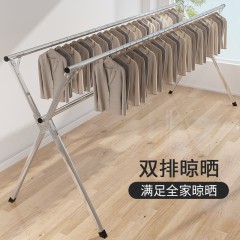 折疊曬衣架落地室內(nèi)家用陽臺(tái)簡易臥室涼衣架曬架晾衣桿不銹鋼伸縮