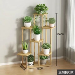 花架子室內(nèi)家用落地式簡約陽臺(tái)置物架多層綠蘿多肉植物輕奢花盆架